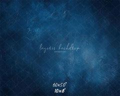 Classic Blue Abstract Portrait Photo Backdrop - Layoris