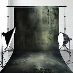 Retro Dark Grey Gradient Portrait Sweep Backdrop - Layoris