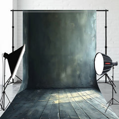 Vintage Wall And Wood Grain Floor Sweep Backdrop - Layoris