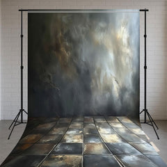 Gray And Gold Interwoven Sweep Backdrop - Layoris