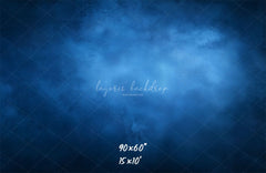 Blue Misty Vintage Old Master Portrait Backdrop - Layoris