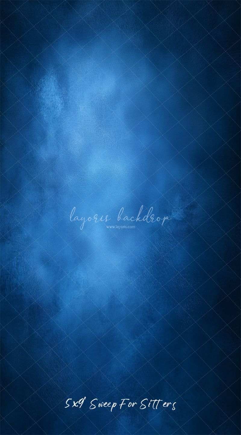 Blue Misty Vintage Old Master Portrait Backdrop - Layoris