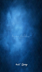 Blue Misty Vintage Old Master Portrait Backdrop - Layoris