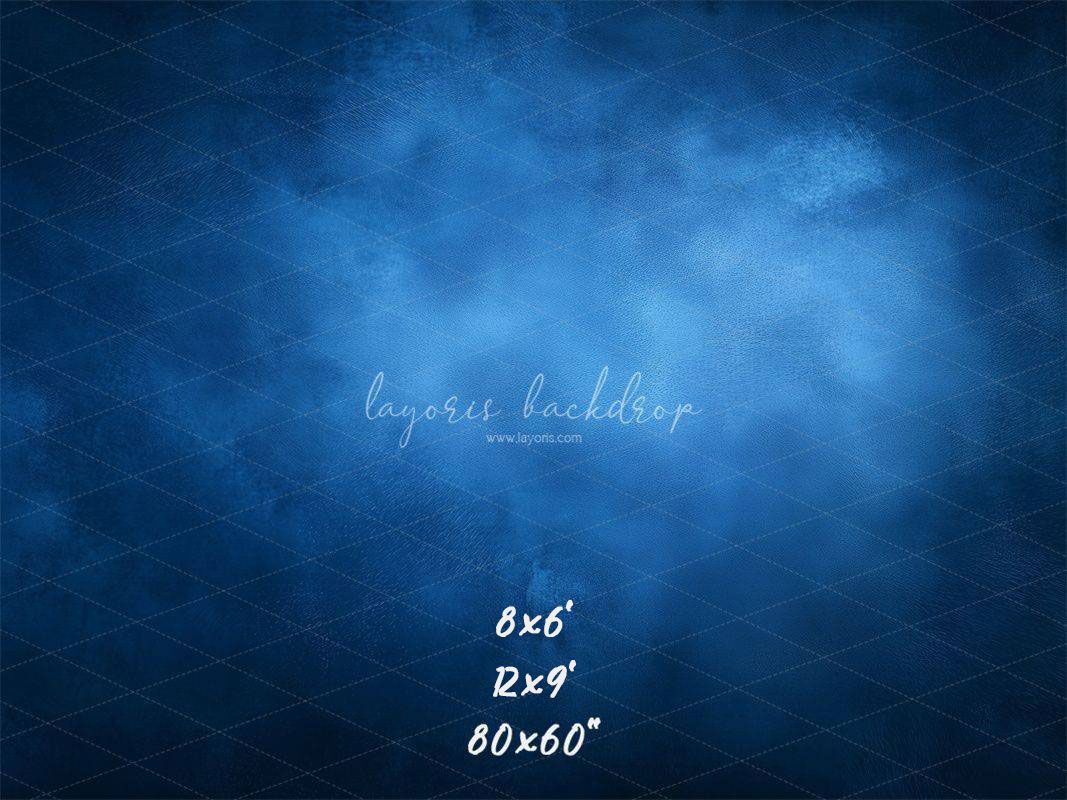 Blue Misty Vintage Old Master Portrait Backdrop - Layoris