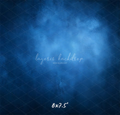 Blue Misty Vintage Old Master Portrait Backdrop - Layoris