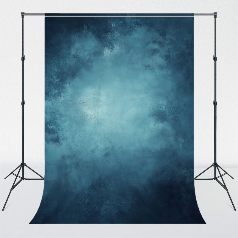 Misty Blue Abstract Old Master Portrait Backdrop - Layoris