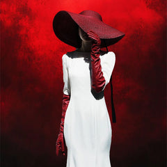 Red And Black Misty Old Master Backdrop - Layoris