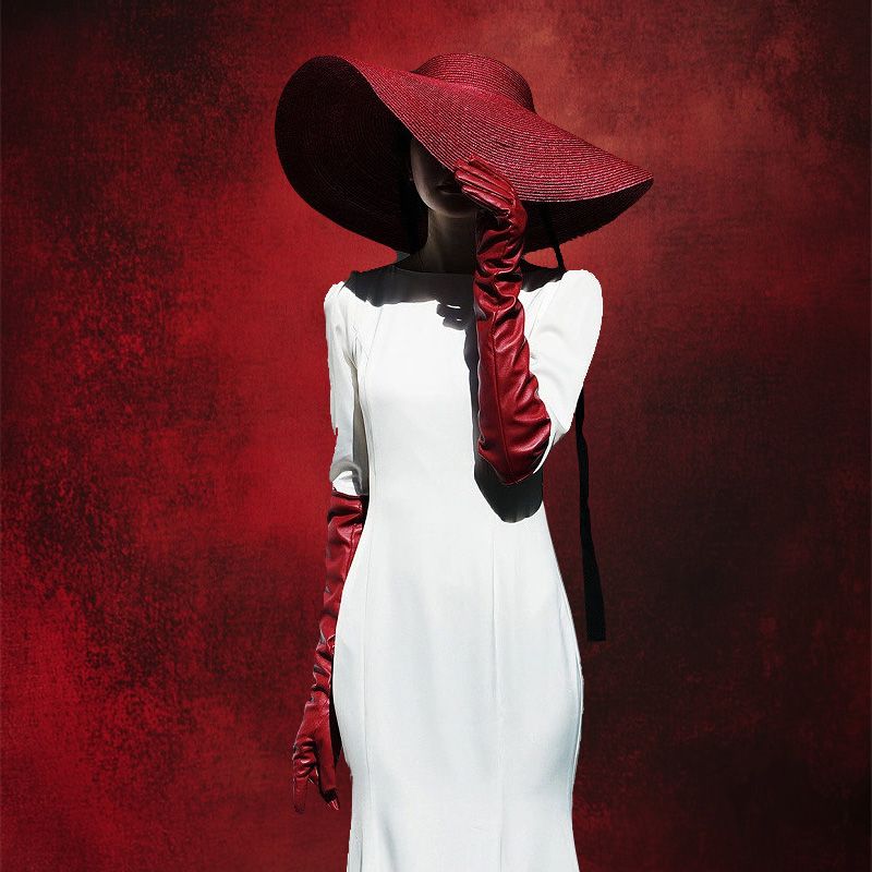 Black Red Misty Old Master Photography Backdrop - Layoris