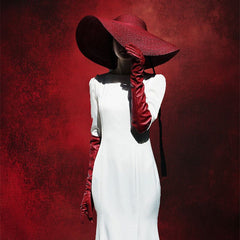 Black Red Misty Old Master Photography Backdrop - Layoris