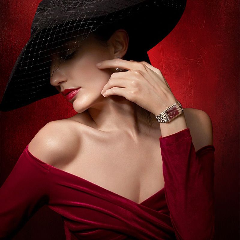 Red Black Misty Old Master Photography Backdrop - Layoris