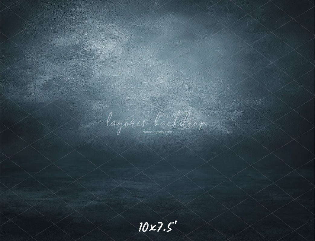 Navy Grey Misty Old Master Photography Backdrop - Layoris