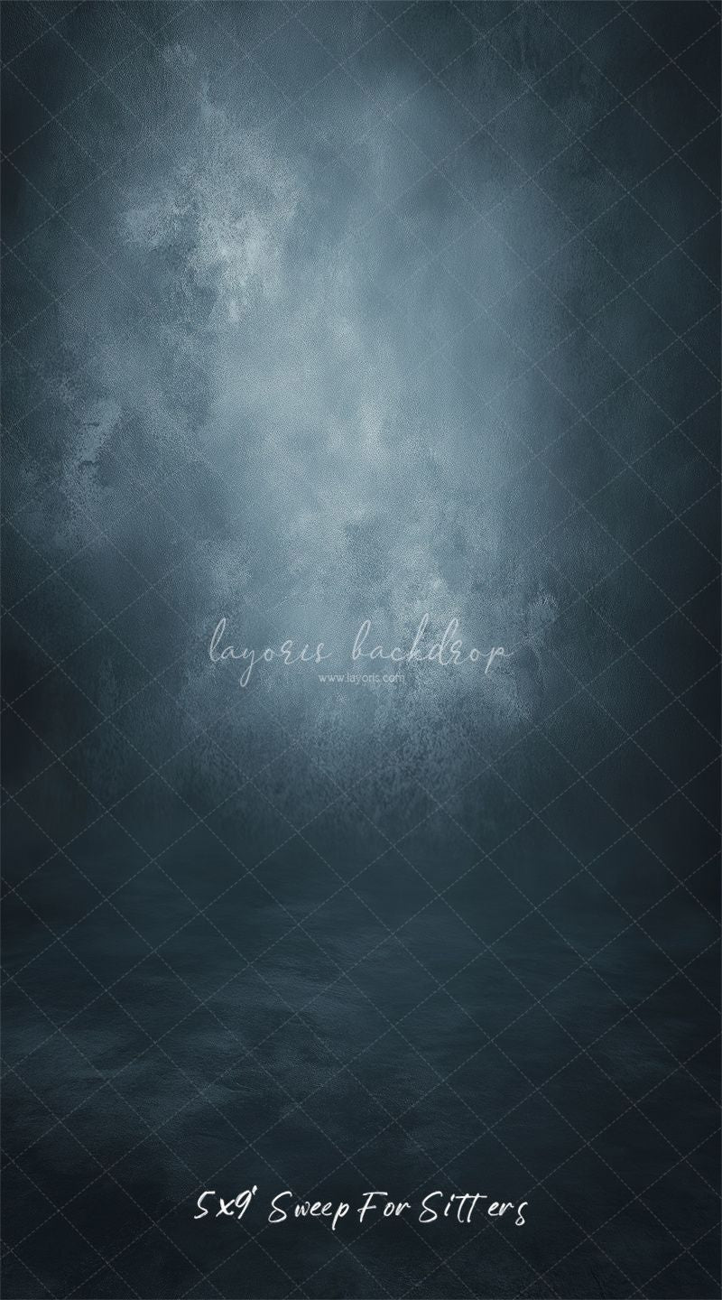 Navy Grey Misty Old Master Photography Backdrop - Layoris