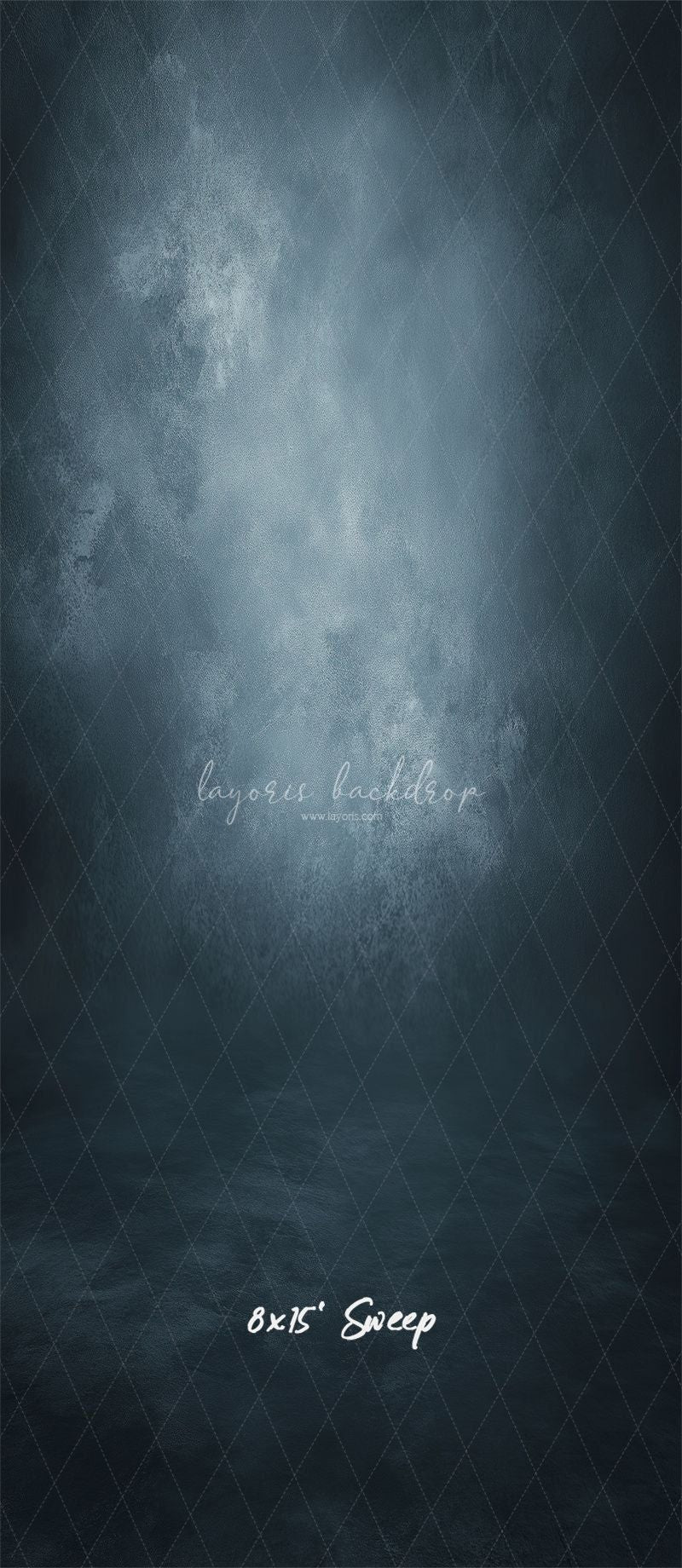Navy Grey Misty Old Master Photography Backdrop - Layoris