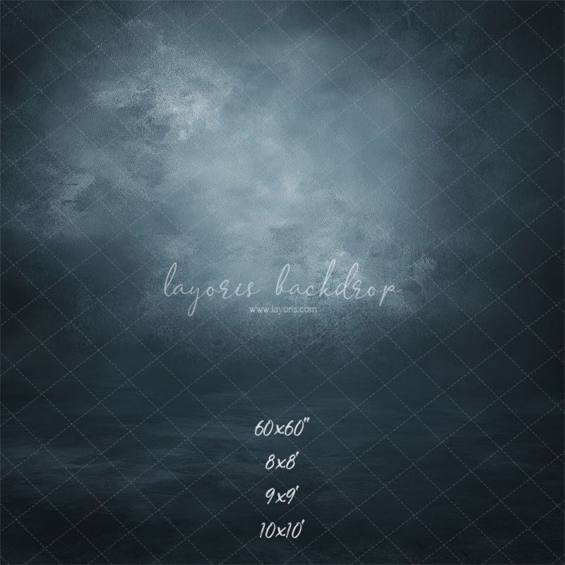 Navy Grey Misty Old Master Photography Backdrop - Layoris