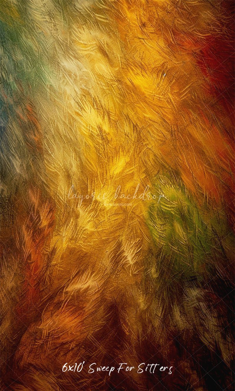Colorful Retro Feather Texture Portrait Backdrop - Layoris