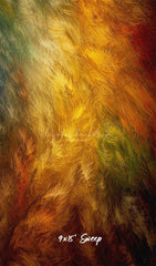Colorful Retro Feather Texture Portrait Backdrop - Layoris