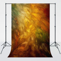 Colorful Retro Feather Texture Portrait Backdrop - Layoris