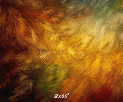 Colorful Retro Feather Texture Portrait Backdrop - Layoris