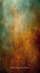 Green And Orange Fusion Retro Portrait Backdrop - Layoris