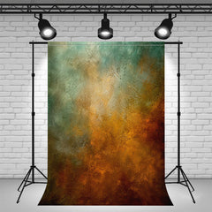 Green And Orange Fusion Retro Portrait Backdrop - Layoris