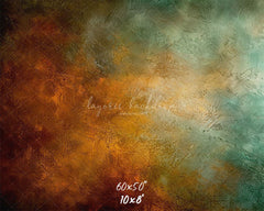 Green And Orange Fusion Retro Portrait Backdrop - Layoris