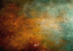 Green And Orange Fusion Retro Portrait Backdrop - Layoris