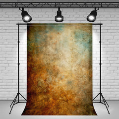 Blue Orange Rusty Mottled Portrait Backdrop - Layoris