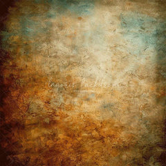 Blue Orange Rusty Mottled Portrait Backdrop - Layoris
