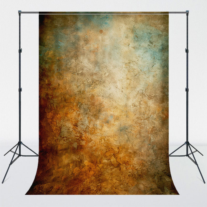 Blue Orange Rusty Mottled Portrait Backdrop - Layoris