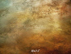 Green Orange Rusty Vintage Wall Photo Backdrop - Layoris