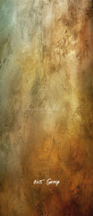 Green Orange Rusty Vintage Wall Photo Backdrop - Layoris