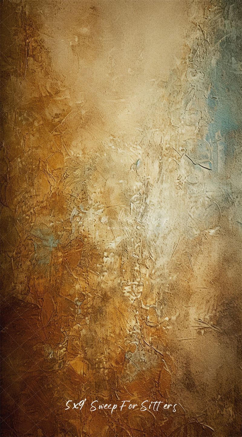 Blue Brown Rusty Retro Portrait Backdrop - Layoris