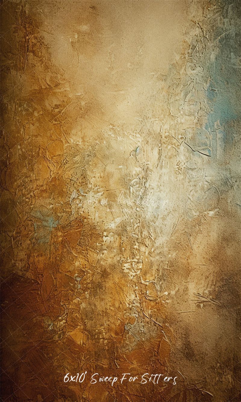 Blue Brown Rusty Retro Portrait Backdrop - Layoris