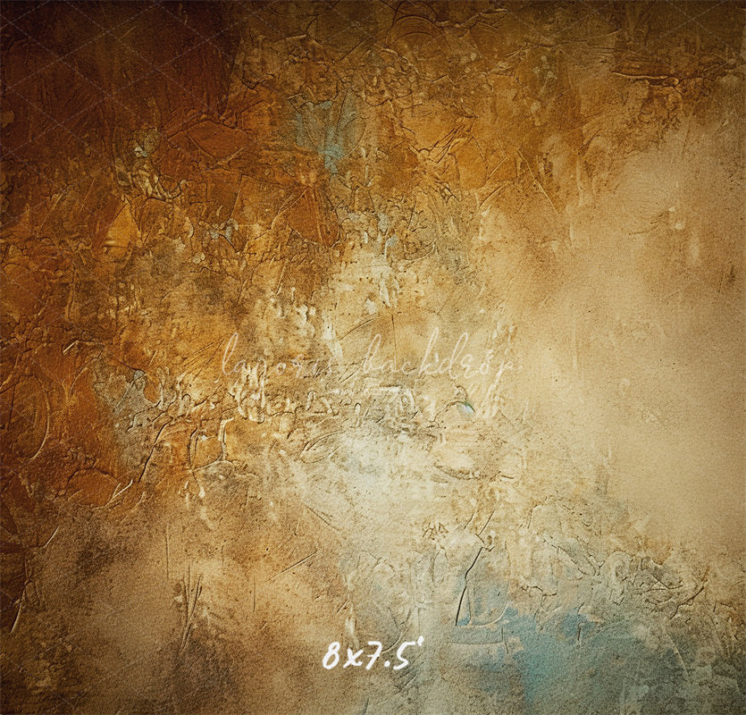 Blue Brown Rusty Retro Portrait Backdrop - Layoris