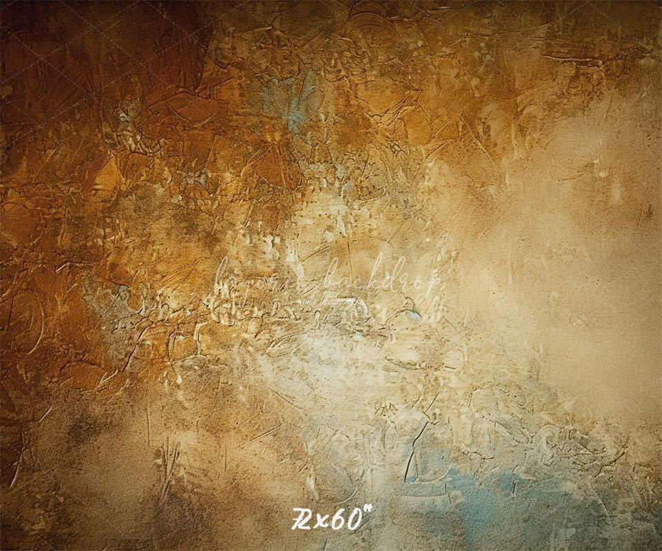Blue Brown Rusty Retro Portrait Backdrop - Layoris