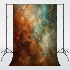 Blue Brown Oil Painting Texture Photo Booth Backdrop - Layoris
