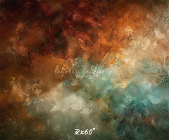 Blue Brown Oil Painting Texture Photo Booth Backdrop - Layoris