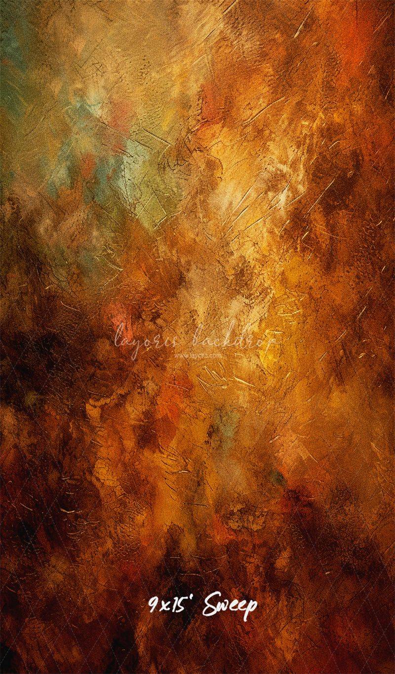 Golden Brown Oil Painting Photo Booth Backdrop - Layoris