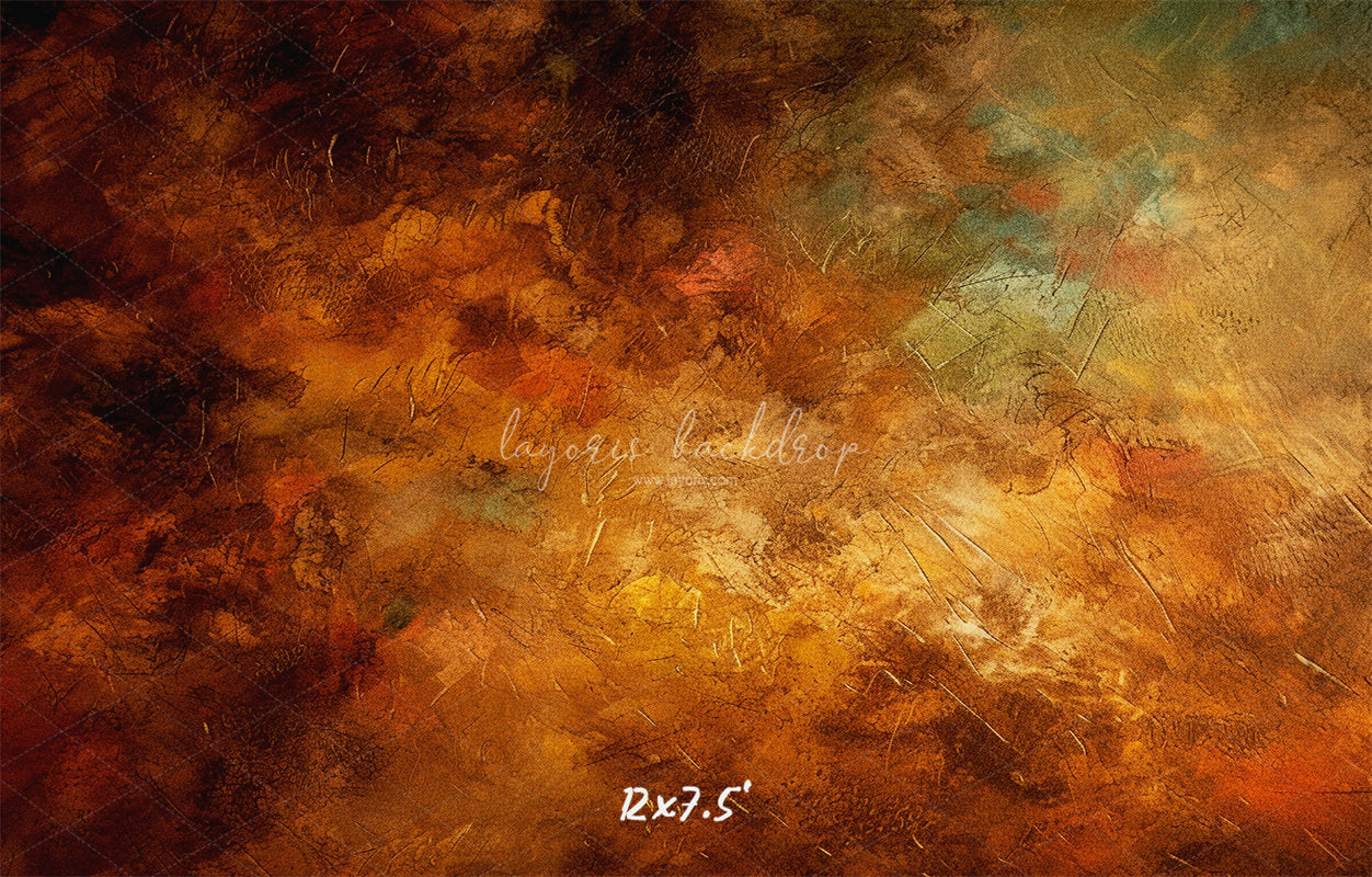 Golden Brown Oil Painting Photo Booth Backdrop - Layoris