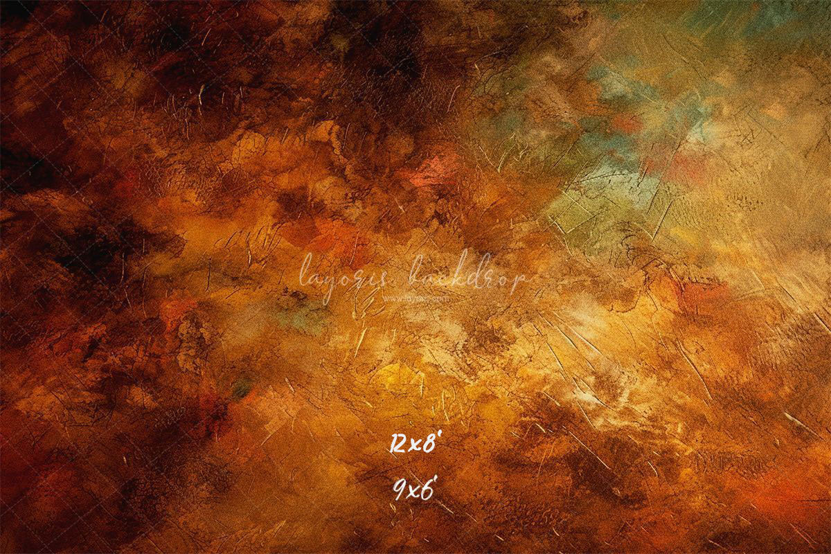 Golden Brown Oil Painting Photo Booth Backdrop - Layoris