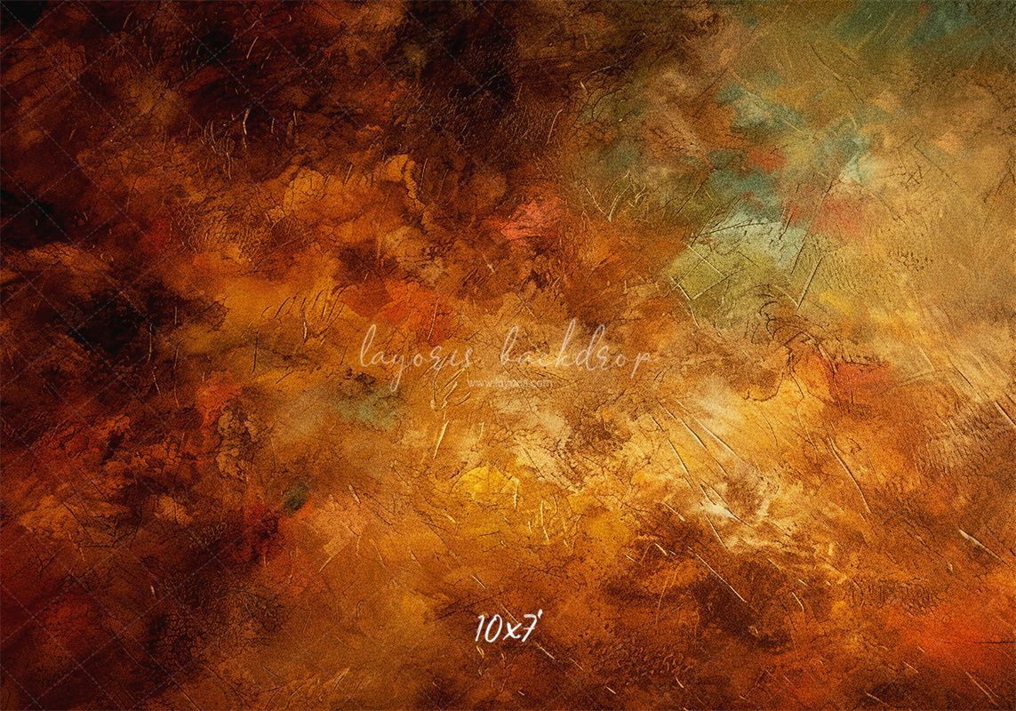 Golden Brown Oil Painting Photo Booth Backdrop - Layoris