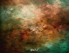 Green Brown Fusion Retro Photo Booth Backdrop - Layoris