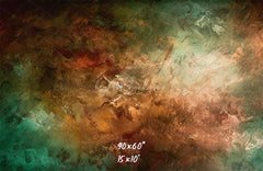 Green Brown Fusion Retro Photo Booth Backdrop - Layoris