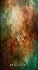 Green Brown Fusion Retro Photo Booth Backdrop - Layoris