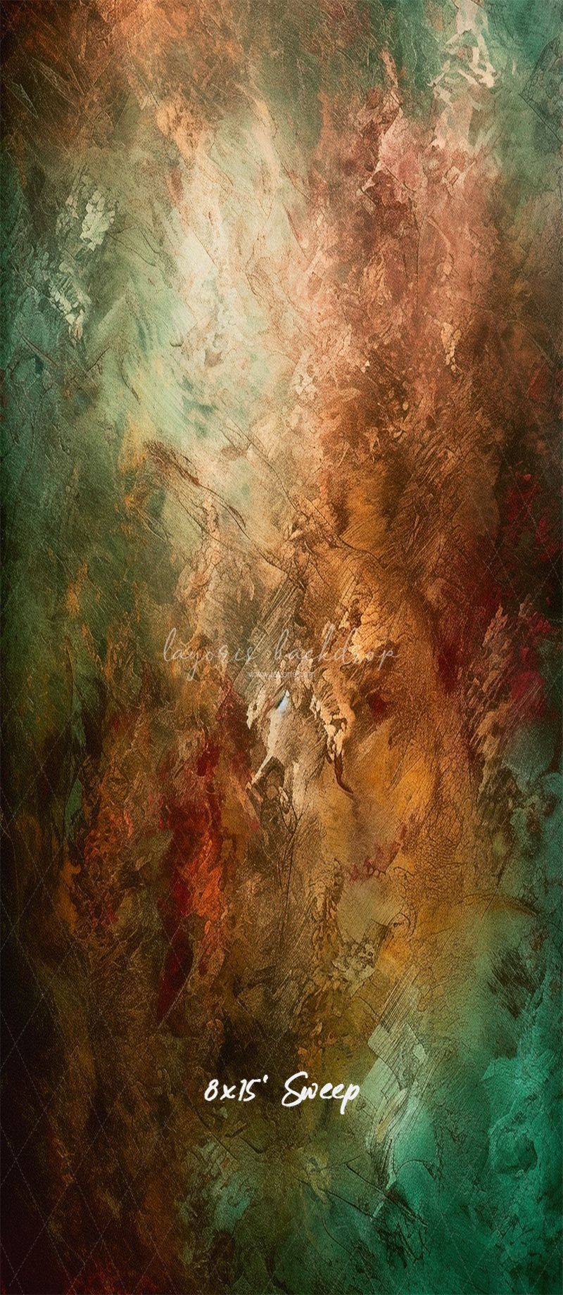 Green Brown Fusion Retro Photo Booth Backdrop - Layoris