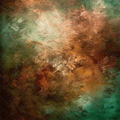 Green Brown Fusion Retro Photo Booth Backdrop - Layoris