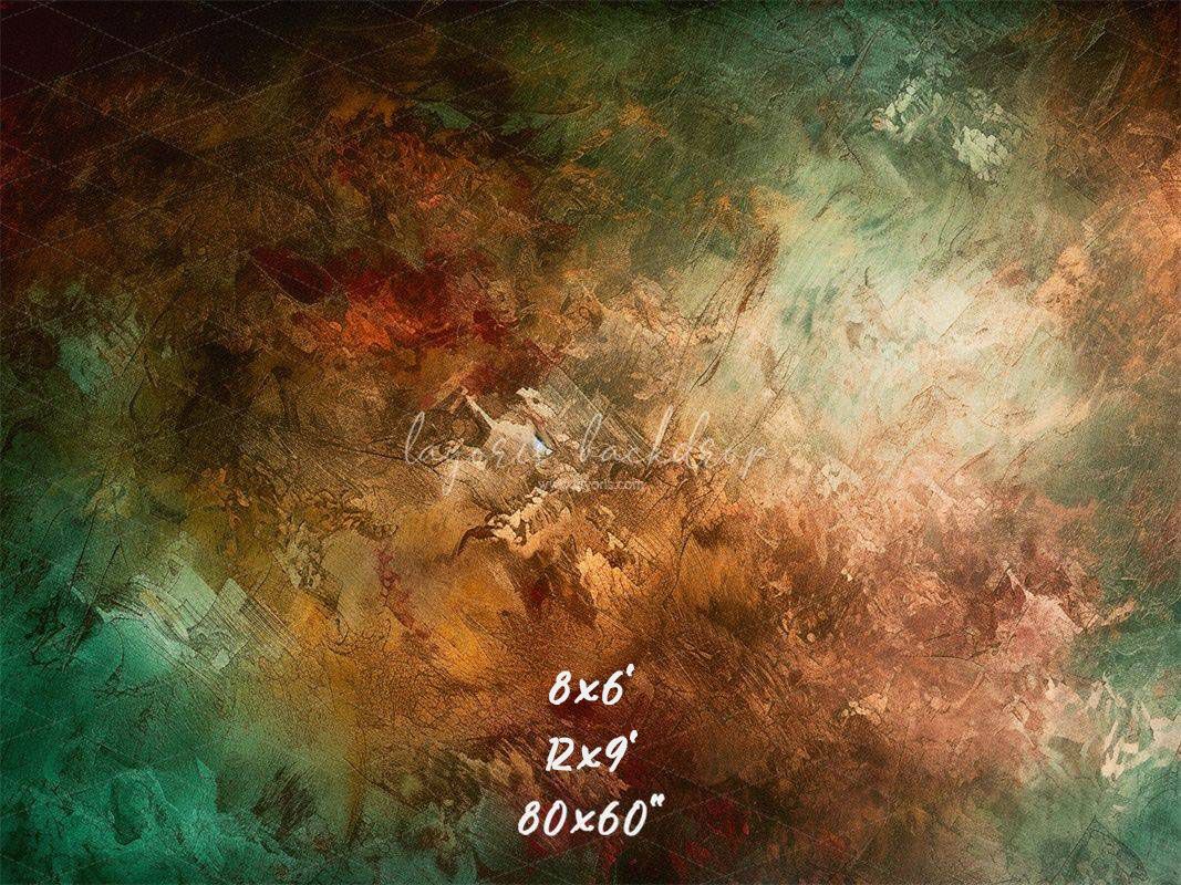 Green Brown Fusion Retro Photo Booth Backdrop - Layoris