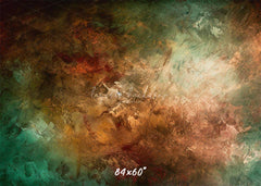 Green Brown Fusion Retro Photo Booth Backdrop - Layoris