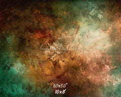 Green Brown Fusion Retro Photo Booth Backdrop - Layoris