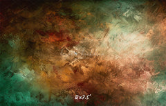 Green Brown Fusion Retro Photo Booth Backdrop - Layoris